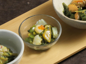 野沢菜と信州きのこ辛子和え（800g)