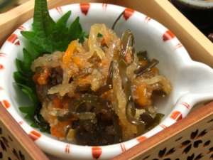 北海道産昆布と切干大根のたらこ和え
